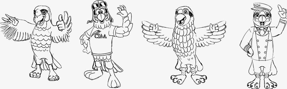 ACC15-1333-Cayman-Islands-Airport-Mascot-Design - Promo Bears USA CIAA Parrot Calypso Mascot By Promo Bears