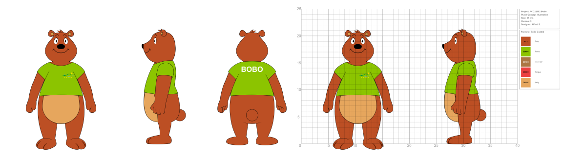ACC22102 Bobo – Plüschtier 20 cm – v3 - Promo Bears USA Camping Kirchzarten Mascot By Promo Bears