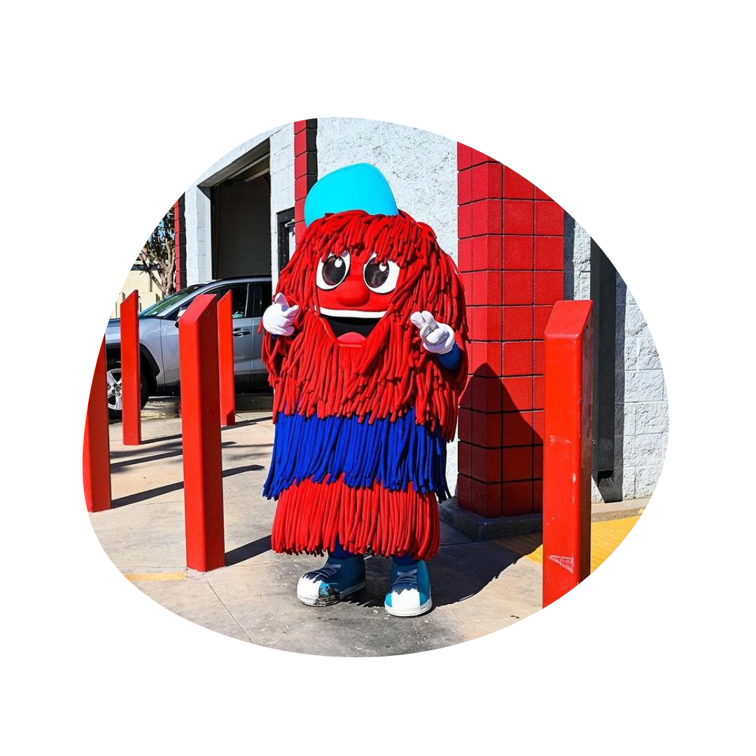 Untitled design (14) - Promo Bears USA Red and blue car wash mascot for local marketing