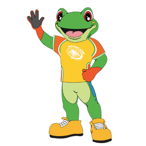 Rockin Jump Frog Mascot By Promo Bears