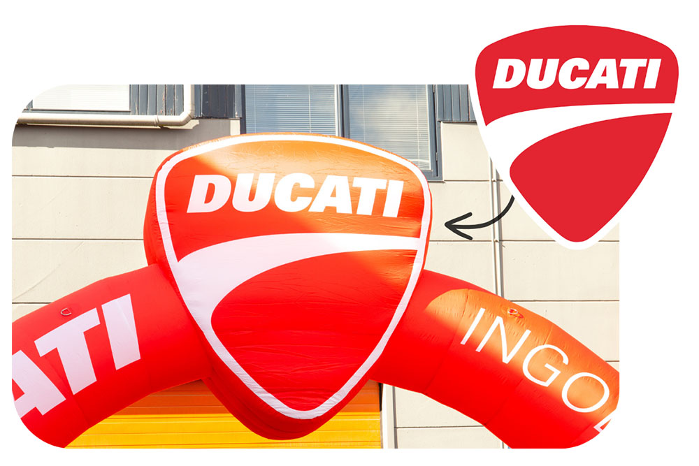 Incorporate your Logo and company colors in your inflatable arch