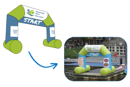 Design Arch (1) - Promo Bears USA Groningen Swim Challenge Archway Design