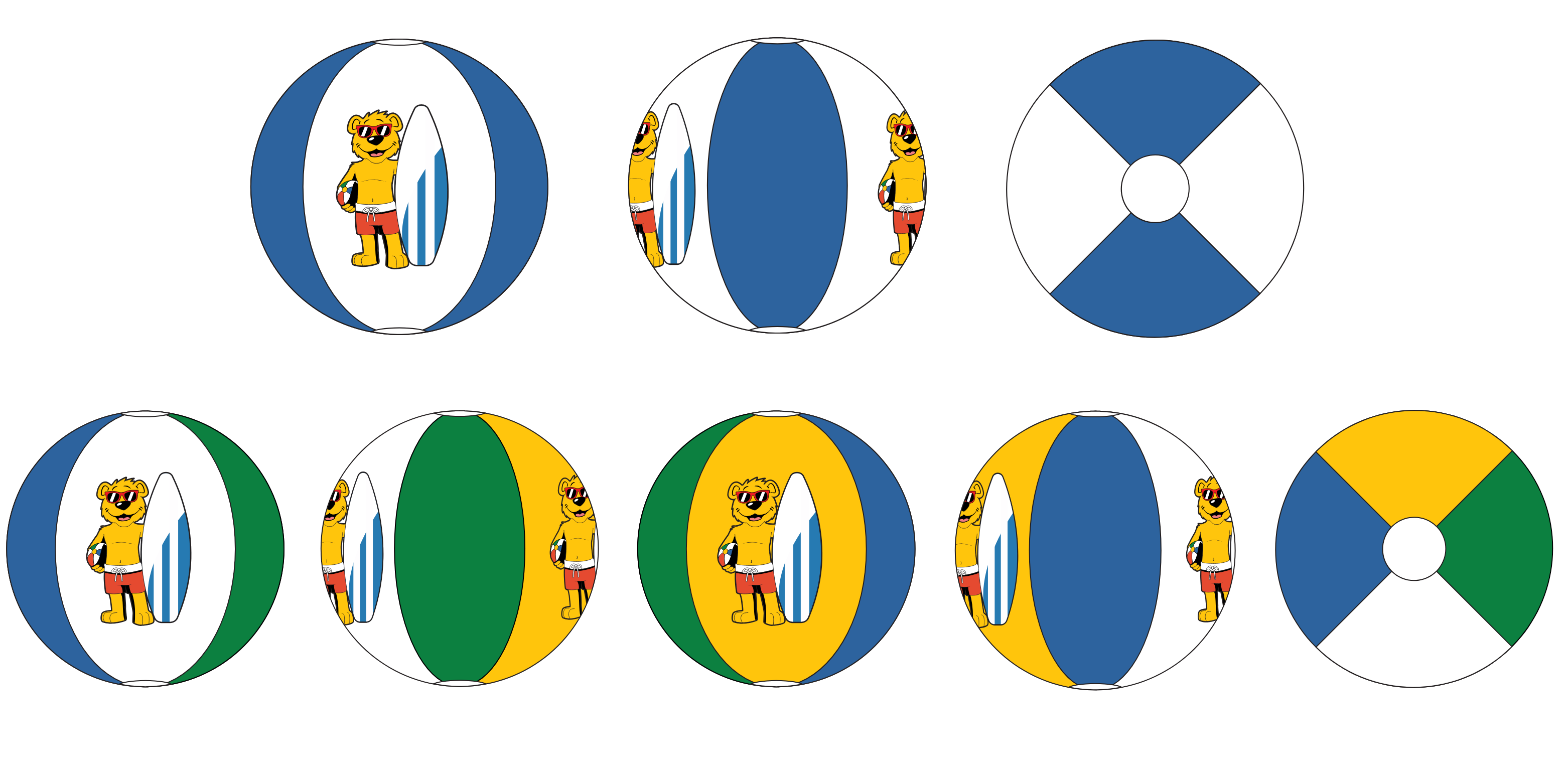 Beach ball design - Promo Bears USA