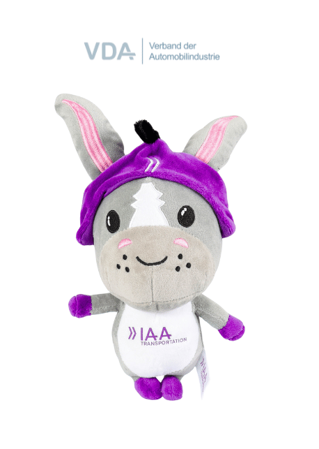 Custom Plush Toy Reference Project Trade show give away Mule mascot for VDA made by Promo Bears
